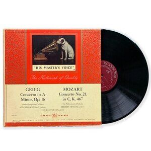 Vintage His Master's Voice Record: Grieg & Mozart Concertos, London Symphony